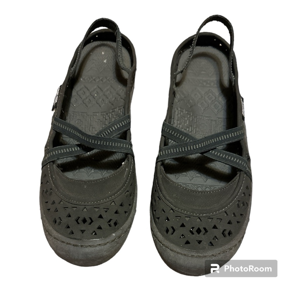 Muk Luks Erin women’s 10 perforated Mary Jane slingback flat comfort shoes
